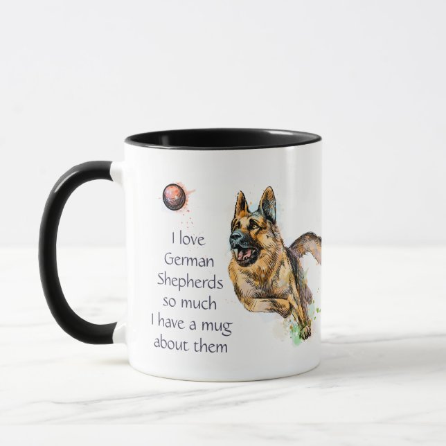 Love German Shepherd Dog So Much Fun Quote Saying  Mug (Left)