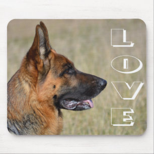 Love German Shepherd Puppy Dog Mousepad