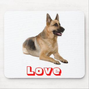Love German Shepherd Puppy Dog Mousepad