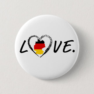 Love Germany. 6 Cm Round Badge