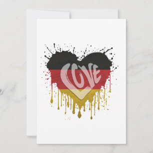 Love Germany Flag Invitation