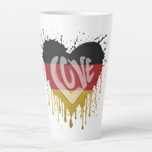Love Germany Flag Latte Mug