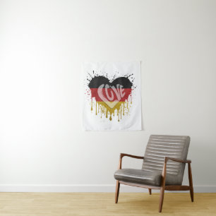 Love Germany Flag Tapestry