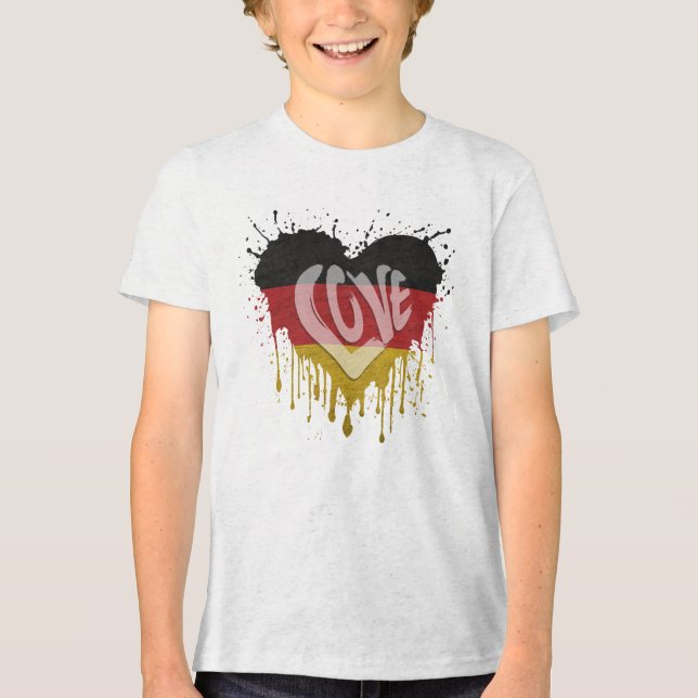 Love Germany Flag Tri-Blend Shirt (Front)