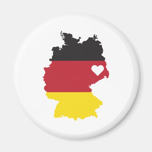 Love Germany Gift German Pride Heart Magnet (Front)