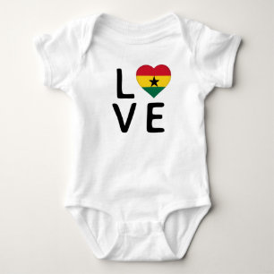Love - Ghana Flag Baby Bodysuit