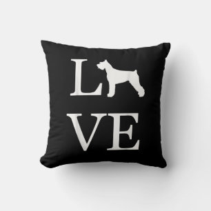 love giant schnauzer silhouette dog lover pet owne cushion