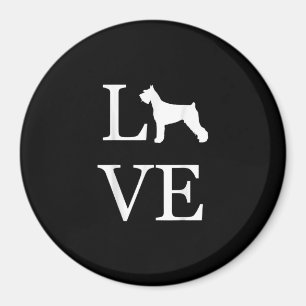 love giant schnauzer silhouette dog lover pet owne magnet