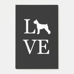 love giant schnauzer silhouette dog lover pet owne post-it notes