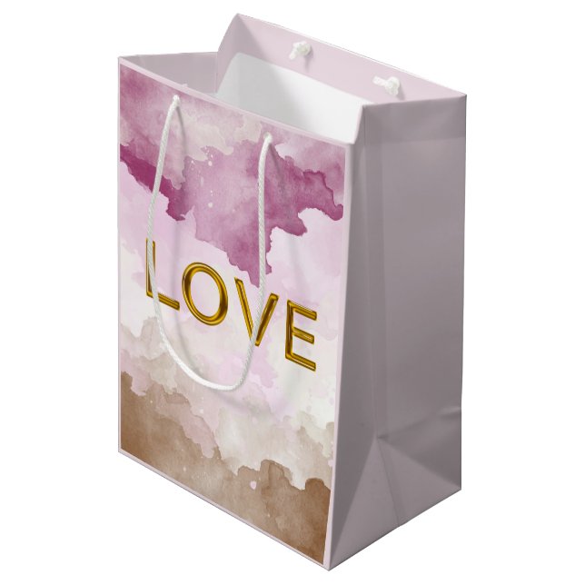 'LOVE' gift bag (size Medium) (Front Angled)