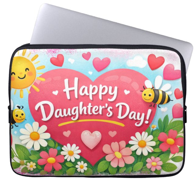 LOVE GIFT FOR DAUGHTER LAPTOP SLEEVE (Front)