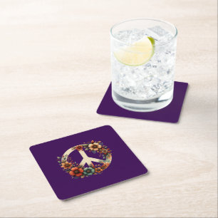 LOVE GIFT FOR MOM DAD SISTER DAUGHTER BROTHER SQUARE PAPER COASTER