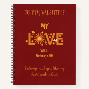 LOVE GIFT FOR VALENTINE DAY NOTEBOOK