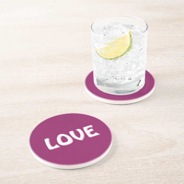 LOVE GIFT WOMEN GIRLFRIEND MOM SISTER DAD SISTER COASTER (Side)