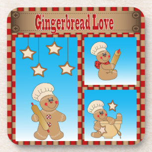 Love Gingerbread Man Bakers Coaster