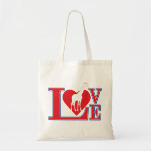 LOVE-giraffe Tote Bag