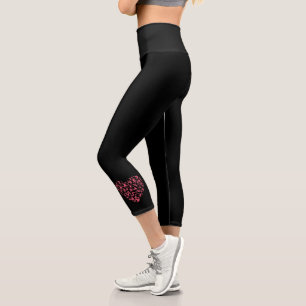 Love Girls Gymnastics - Silhouette Heart Capri Leggings