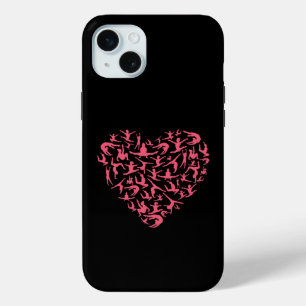 Love Girls Gymnastics - Silhouette Heart iPhone 15 Mini Case