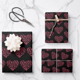 Love Girls Gymnastics - Silhouette Heart Wrapping Paper Sheet