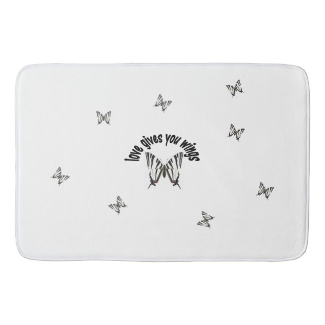 Love Give You Wings Bath Mat (Front)