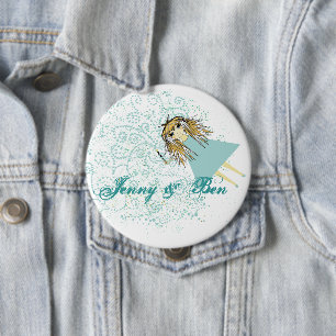 Love gives us a Fairy Tale Wedding 10 Cm Round Badge