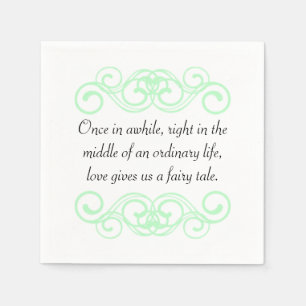 Love gives us a fairytale quote napkin