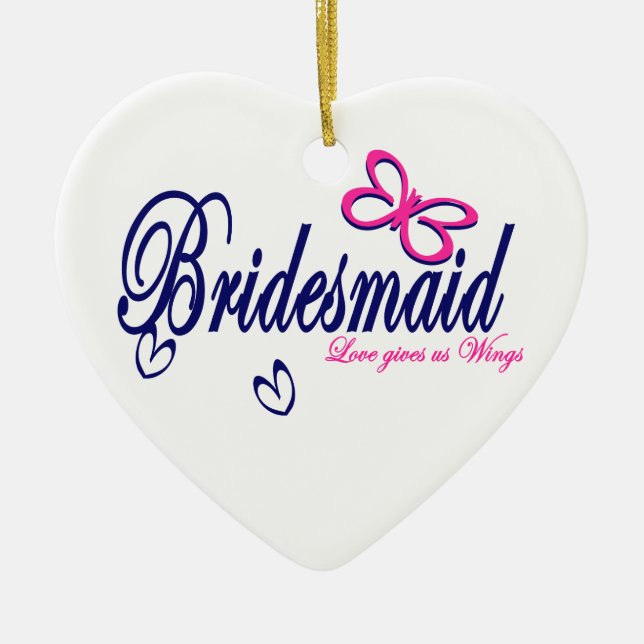 Love Gives us Wings Ceramic Tree Decoration (Front)