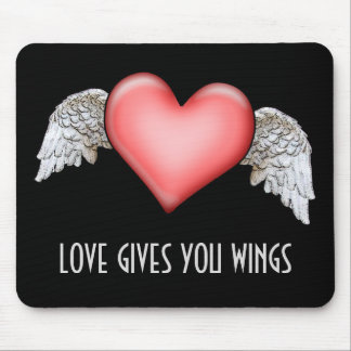 Love gives you Wings Mouse Mat