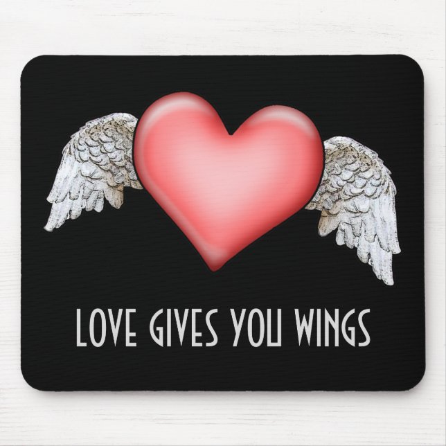 Love gives you Wings Mouse Mat (Front)