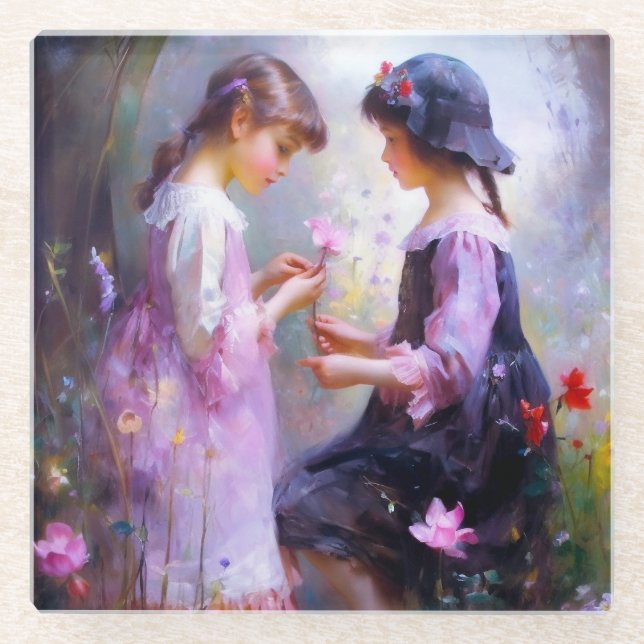 Love  glass coaster (Front)