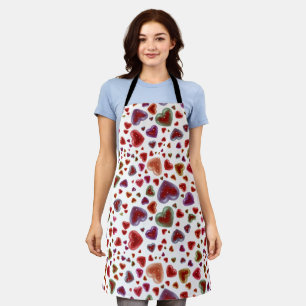 Love, glittery hearts 2 apron