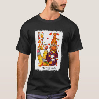 Love Gnome 6th Grade Teacher Autumn Fall Thanksgiv T-Shirt