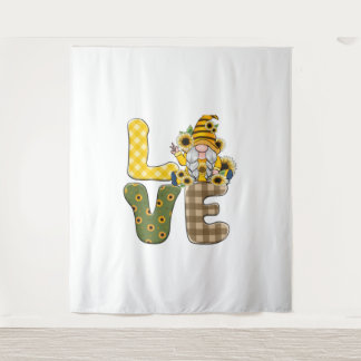 LOVE gnome and sunflowers Premium Scoop  Tapestry