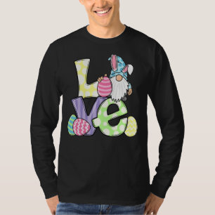 Love Gnome Bunny Pastel Spring Hunt Eggs Rabbit Ea T-Shirt