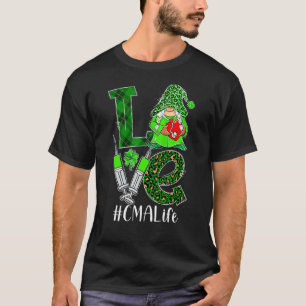 Love Gnome Cma Life Nurse St Patricks Day Leopard  T-Shirt