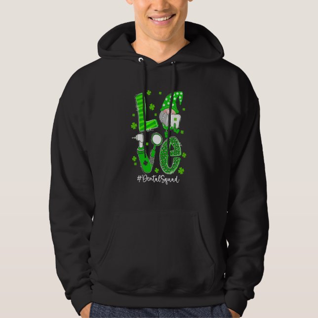 LOVE Gnome Dental Squad St Patrick's Day Matching Hoodie (Front)