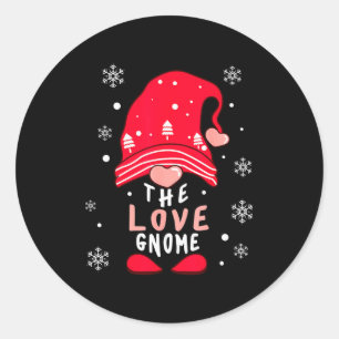 Love Gnome Family Matching Valentines Day Funny Gi Classic Round Sticker