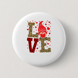 Love Gnome Teacher Squad Valentines Day Teacher St 6 Cm Round Badge