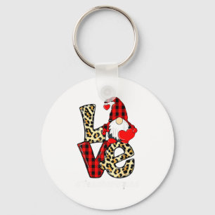 Love Gnome Teacher Squad Valentines Day Teacher St Key Ring