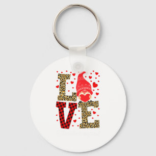 Love Gnome Teacher Squad Valentines Day Teacher St Key Ring