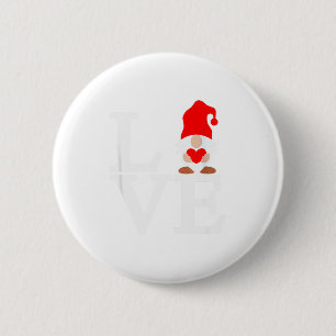 Love Gnome Valentines 6 Cm Round Badge