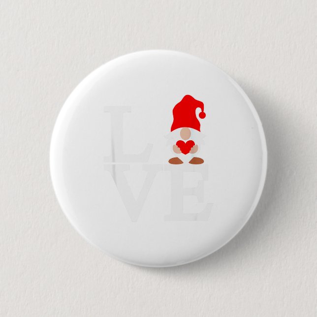 Love Gnome Valentines  6 Cm Round Badge (Front)