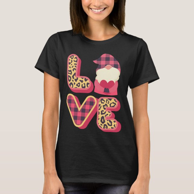 Love Gnome Valentines Day, Love Valentine Gnomes H T-Shirt (Front)