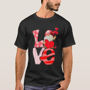 Love Gnome Valentines Day Love Valentine Pajamas G T-Shirt