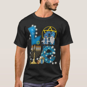 LOVE Gnomes Hanukkah Decorations Chanukah T-Shirt
