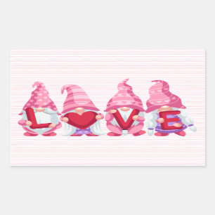 Love Gnomes Valentine's Day Rectangular Sticker