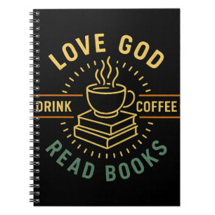 Love God Drink Coffee Read Books Lovers Vintage