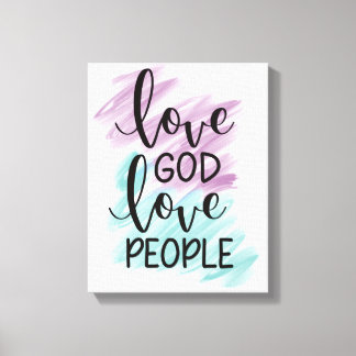 Love God, love people Canvas Print