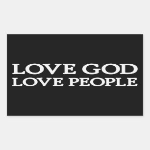 LOVE GOD - LOVE PEOPLE - Christian Stickers