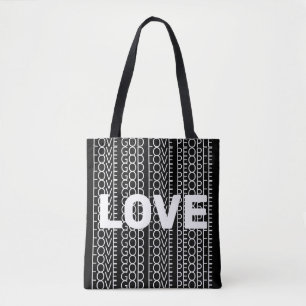 Love God Love People Repeat Text Christian Tote Bag